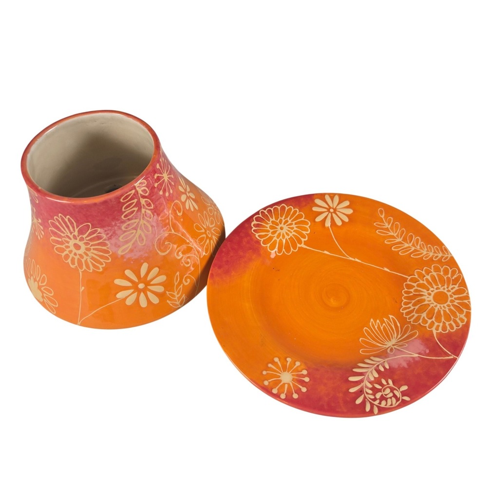 Yankee Candle Citrus Large Gradient Mum Pedestal Candle Holder Plate Set